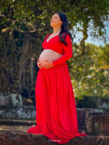 <p>Gestantes atendidas pelo CRAS participam de book fotogr&aacute;fico em cen&aacute;rio hist&oacute;rico de S&atilde;o Nicolau</p>