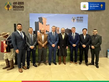 <p><strong>📢&nbsp;</strong><strong>S&atilde;o Nicolau presente em Bras&iacute;lia em evento que destaca os 400 anos das Miss&otilde;es.</strong><br /><br /><br /></p>