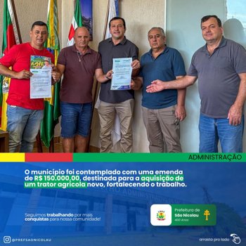 <p><strong>🚜 Mais um investimento para S&atilde;o Nicolau!</strong></p>