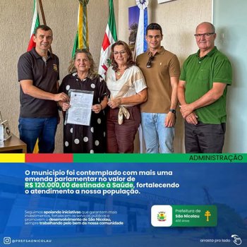 <p><strong>📢 Mais uma conquista para sa&uacute;de de S&atilde;o Nicolau!</strong></p>
