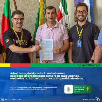 <strong>📢 Foi realizada, junto ao Banco do Brasil, a contrata&ccedil;&atilde;o de uma opera&ccedil;&atilde;o de cr&eacute;dito no valor de R$ 2.229.700,00</strong>