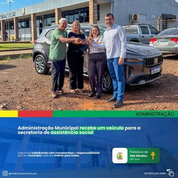 <strong>📢 Recebemos um novo ve&iacute;culo destinado &agrave; Secretaria Municipal de Assist&ecirc;ncia Social</strong>