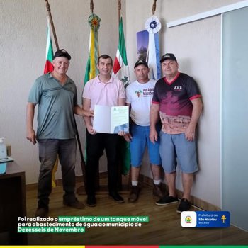 <strong>📢 Por meio da Lei n&ordm; 4.813/2026, foi realizado o empr&eacute;stimo de um tanque m&oacute;vel</strong>