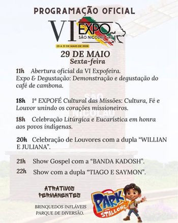 <strong>📢 Programa&ccedil;&atilde;o | Vem a&iacute; a VI Expofeira de S&atilde;o Nicolau!</strong>