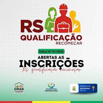 <strong>📢 PROGRAMA RS QUALIFICA&Ccedil;&Atilde;O RECOME&Ccedil;AR</strong>