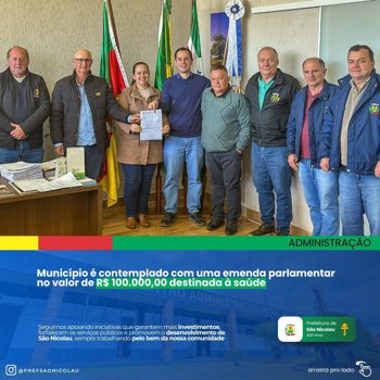 <strong>📢 S&atilde;o Nicolau segue conquistando importantes recursos para a sa&uacute;de do munic&iacute;pio.</strong>