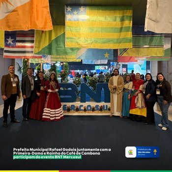 <strong>📢 Prefeito Rafael Godois, a Primeira-Dama e a Rainha do Caf&eacute; de Cambona participaram do BNT Mercosul</strong>