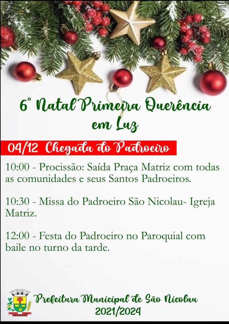6° NATAL PRIMEIRA QUERÊNCIA EM LUZ