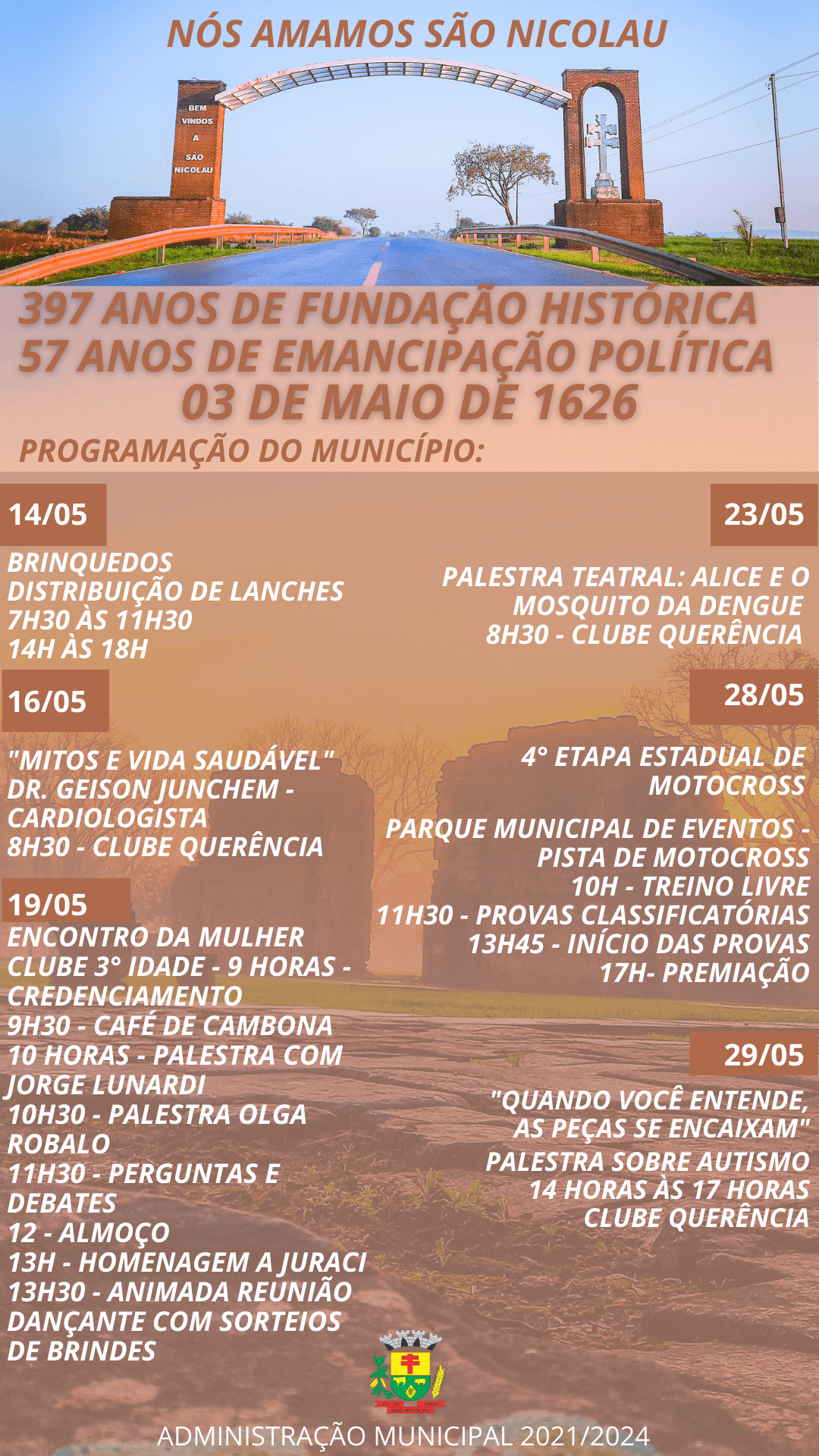 SEGUE AS FESTIVIDADES ALUSIVAS AO MÊS DE ANIVERSÁRIO DE SÃO NICOLAU: