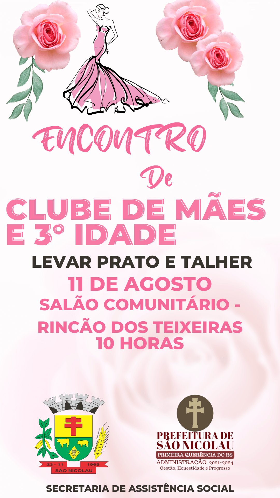 ENCONTRO DE CLUBE DE MÃES E TERCEIRA IDADE SERÁ REALIZADO NA COMUNIDADE DO RINCÃO DOS TEIXEIRAS