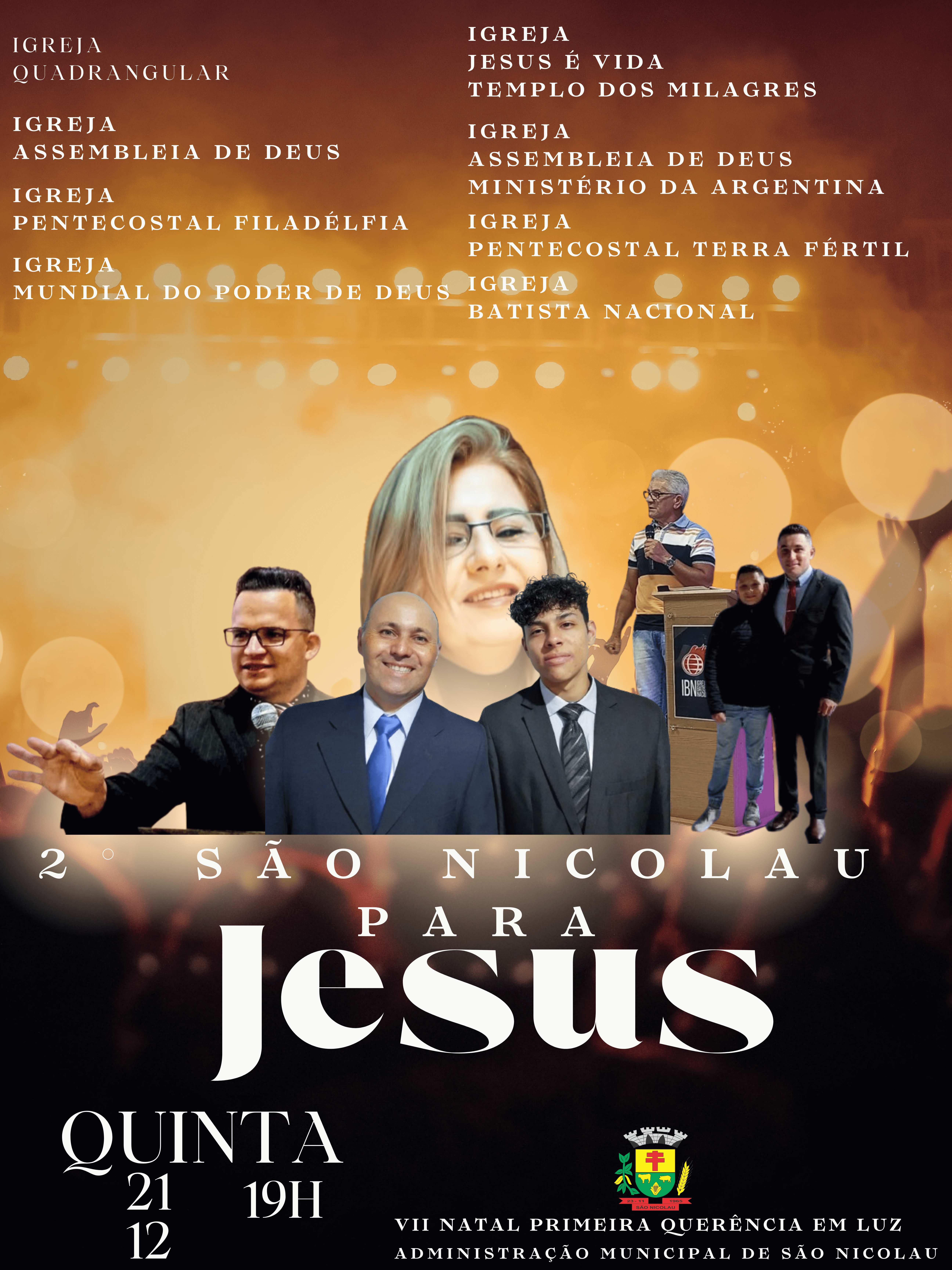 2° SÃO NICOLAU PARA JESUS INTEGRA AS FESTIVIDADES DO VII NATAL PRIMEIRA QUERÊNCIA EM LUZ NO DIA 21 DE DEZEMBRO