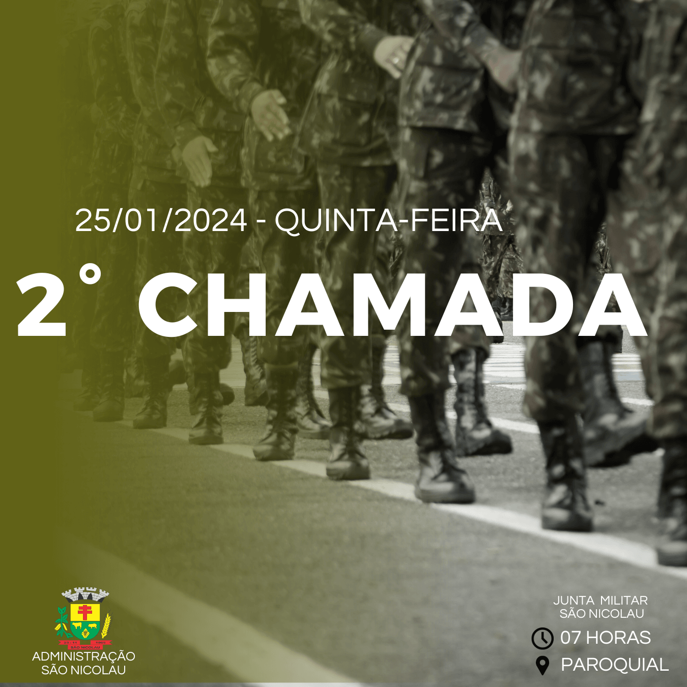 JUNTA MILITAR DE SÃO NICOLAU INFORMA QUANTO A 2° CHAMADA