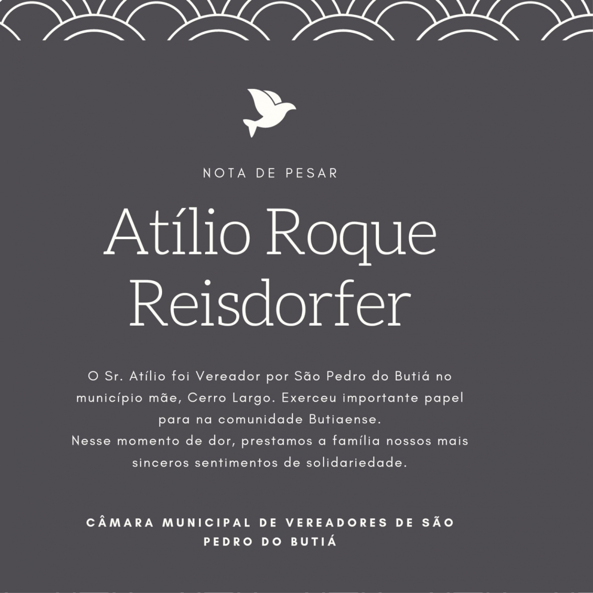 <h4>NOTA DE PESAR</h4>