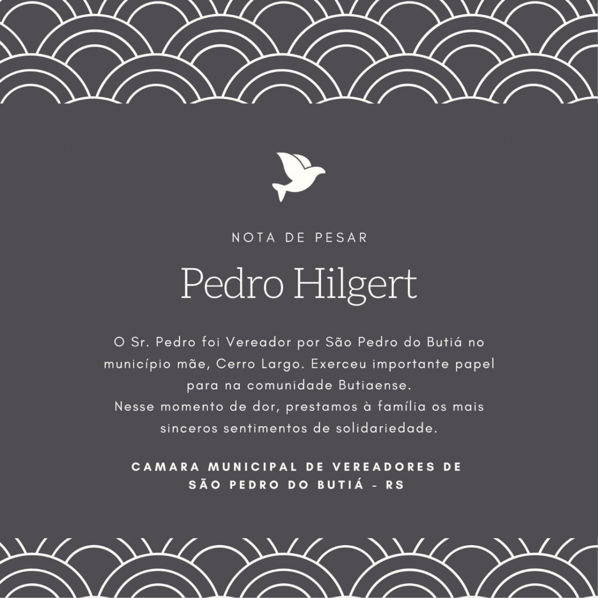 <h4>NOTA DE PESAR</h4>