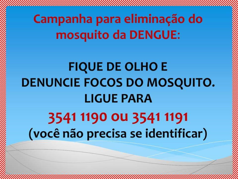 CAMPANHA DE ELIMINAÇÃO 