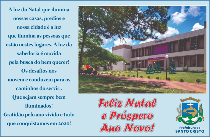 FELIZ NATAL E PRÓSPERO ANO NOVO