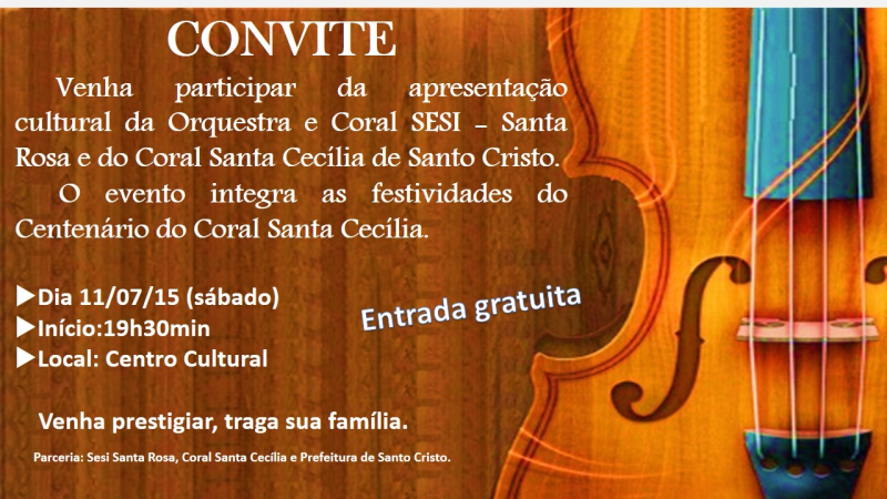 Apresentação especial marca centenário do Coral Santa Cecília