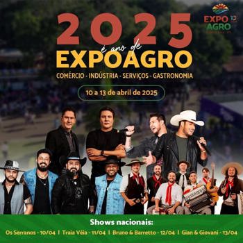 <p>2025 &eacute; ano de EXPOAGRO! <span class="html-span xexx8yu x4uap5 x18d9i69 xkhd6sd x1hl2dhg x16tdsg8 x1vvkbs x3nfvp2 x1j61x8r x1fcty0u xdj266r xat24cr xgzva0m xhhsvwb xxymvpz xlup9mm x1kky2od"><img class="xz74otr" src="https://static.xx.fbcdn.net/images/emoji.php/v9/t40/1/16/1f4a5.png" alt="💥" width="16" height="16" /></span><span class="html-span xexx8yu x4uap5 x18d9i69 xkhd6sd x1hl2dhg x16tdsg8 x1vvkbs x3nfvp2 x1j61x8r x1fcty0u xdj266r xat24cr xgzva0m xhhsvwb xxymvpz xlup9mm x1kky2od"><img class="xz74otr" src="https://static.xx.fbcdn.net/images/emoji.php/v9/tc6/1/16/1f680.png" alt="🚀" width="16" height="16" /></span><span class="html-span xexx8yu x4uap5 x18d9i69 xkhd6sd x1hl2dhg x16tdsg8 x1vvkbs x3nfvp2 x1j61x8r x1fcty0u xdj266r xat24cr xgzva0m xhhsvwb xxymvpz xlup9mm x1kky2od"><img class="xz74otr" src="https://static.xx.fbcdn.net/images/emoji.php/v9/t9e/1/16/1f3b5.png" alt="🎵" width="16" height="16" /></span></p>