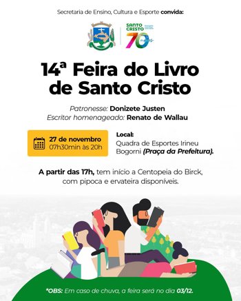 <p>14&ordf; Feira do Livro de Santo Cristo</p>