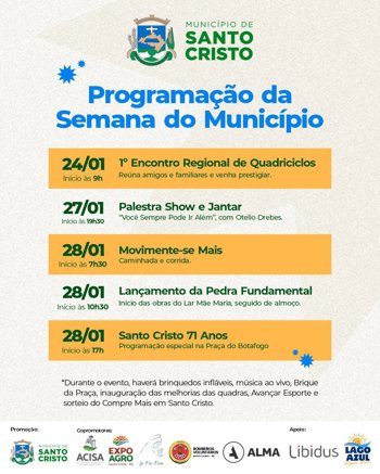 <p><strong>Anivers&aacute;rio de munic&iacute;pio</strong></p>