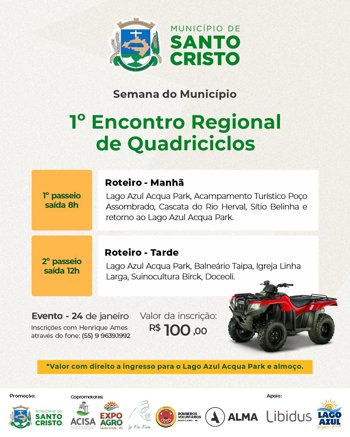 <p><strong>1&ordm; Encontro Regional de Quadriciclos</strong></p>