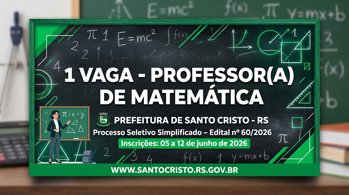 𝗖𝗼𝗻𝘁𝗿𝗮𝘁𝗮𝗰̧𝗮̃𝗼 𝗧𝗲𝗺𝗽𝗼𝗿𝗮́𝗿𝗶𝗮 𝗱𝗲 𝗣𝗿𝗼𝗳𝗲𝘀𝘀𝗼𝗿 𝗱𝗲 𝗠𝗮𝘁𝗲𝗺𝗮́𝘁𝗶𝗰𝗮