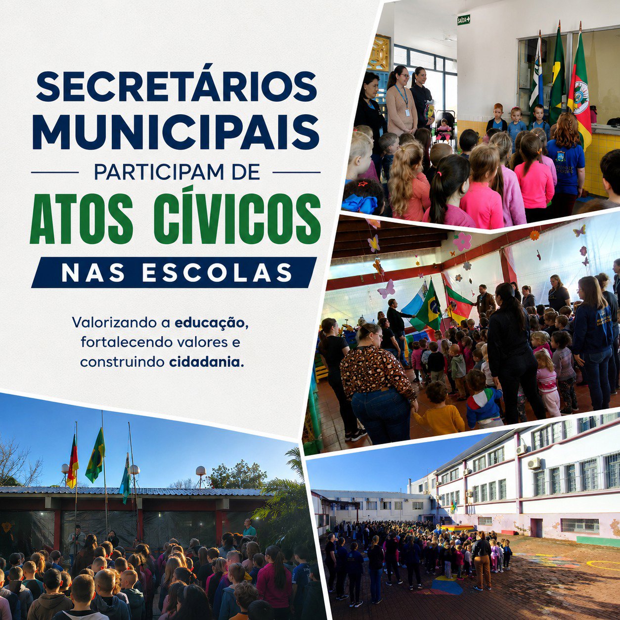 𝗦𝗲𝗰𝗿𝗲𝘁𝗮́𝗿𝗶𝗼𝘀 𝗠𝘂𝗻𝗶𝗰𝗶𝗽𝗮𝗶𝘀 𝗽𝗮𝗿𝘁𝗶𝗰𝗶𝗽𝗮𝗺 𝗱𝗲 𝗔𝘁𝗼𝘀 𝗖𝗶́𝘃𝗶𝗰𝗼𝘀 𝗻𝗮𝘀 𝗘𝘀𝗰𝗼𝗹𝗮𝘀