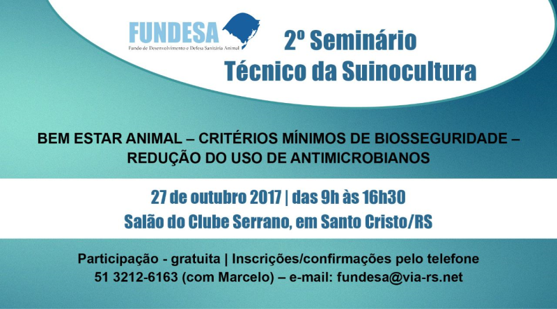 SEMINÁRIO DE SUINOCULTURA