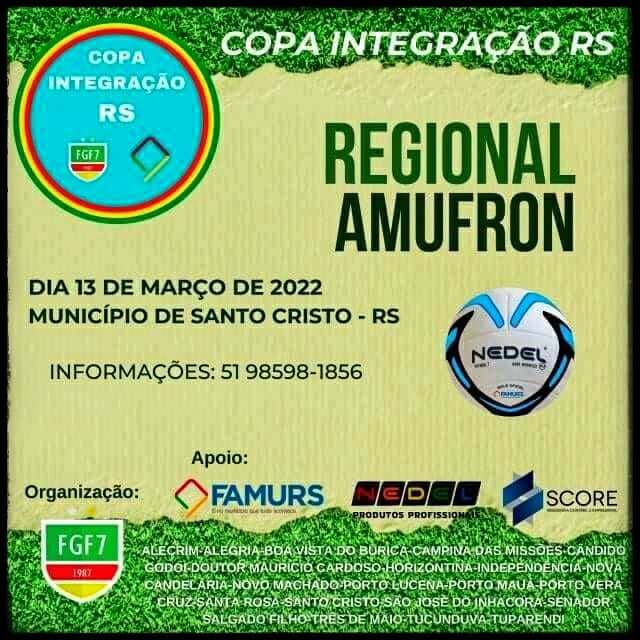  FASE REGIONAL  DA COPA INTEGRAÇÃO