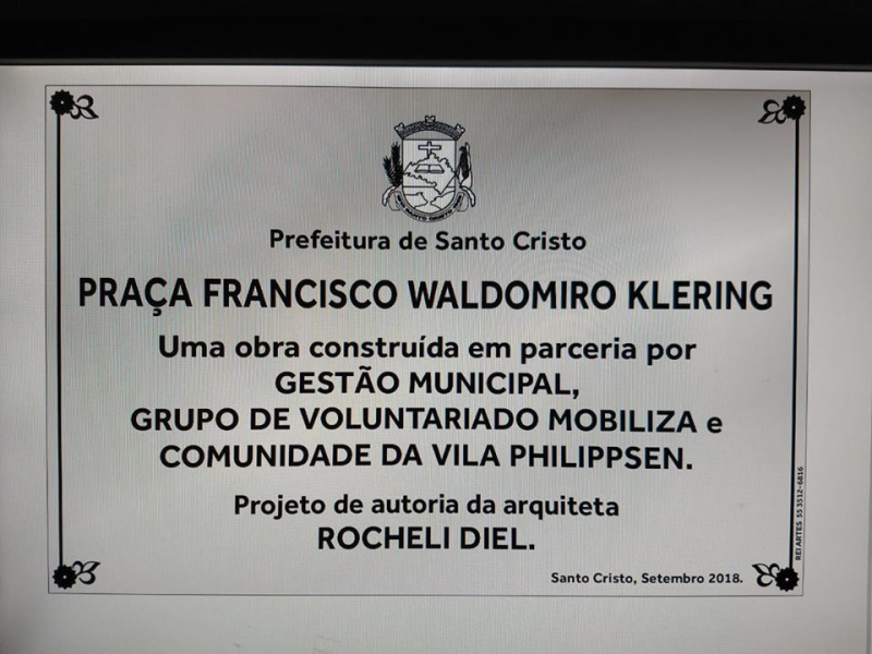 INAUGURAÇÃO  PRAÇA DA PHILIPPSEN
