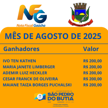 <p>NOTA FISCAL GA&Uacute;CHA M&Ecirc;S DE AGOSTO</p>