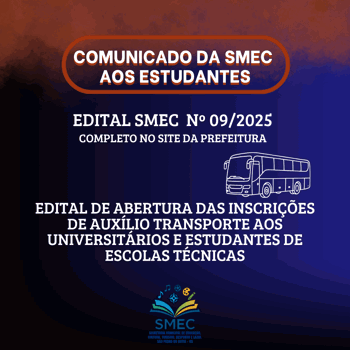 <p>Edital de Chamamento para concess&atilde;o do Aux&iacute;lio Transporte a alunos matriculados em Cursos Superiores e Cursos T&eacute;cnicos Profissionalizantes</p>