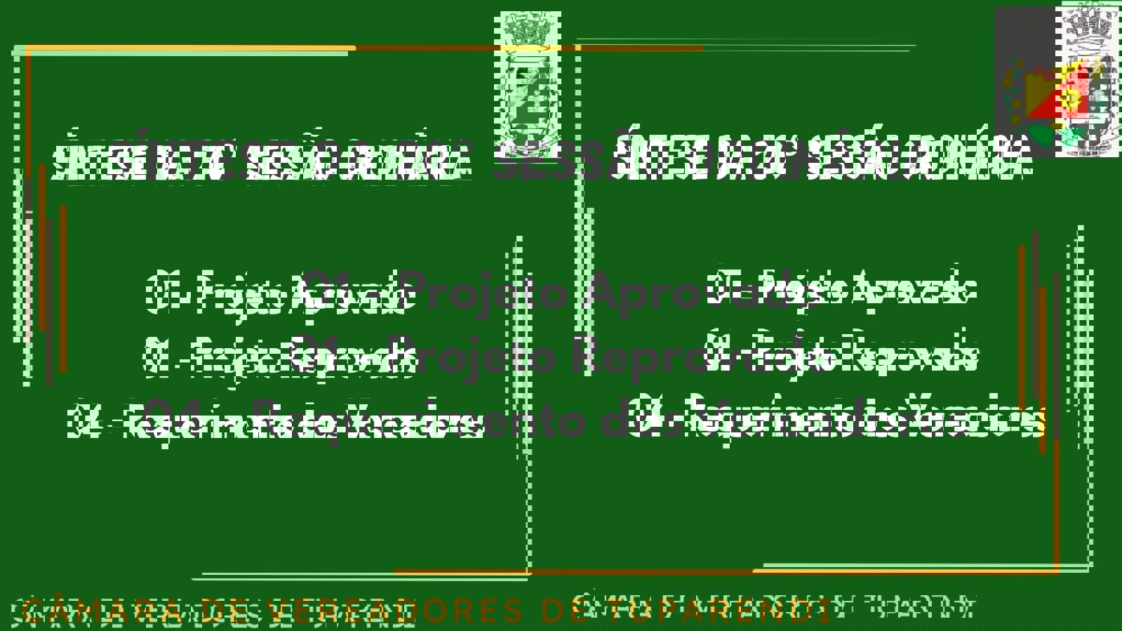 <p>S&Iacute;NTESE DA 20&ordf; SESS&Atilde;O ORDIN&Aacute;RIA</p>