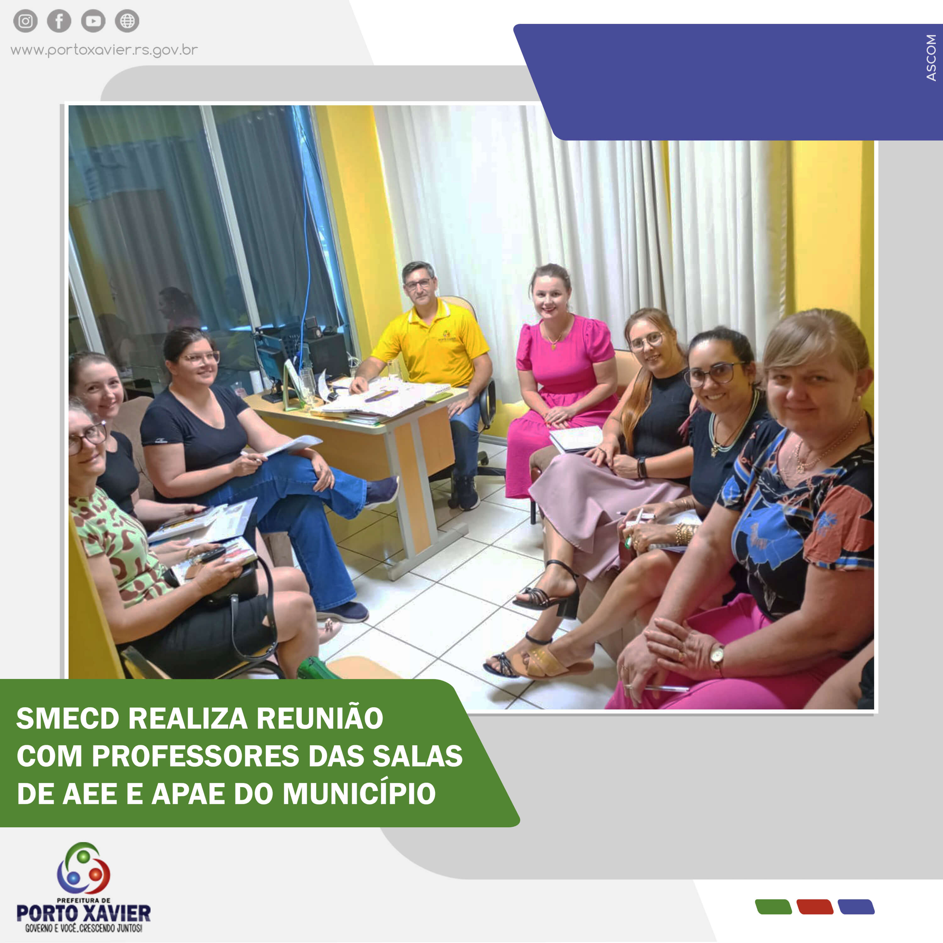 SMECD REALIZA REUNIÃO COM PROFESSORES DAS SALAS DE AEE E APAE DO MUNICÍPIO