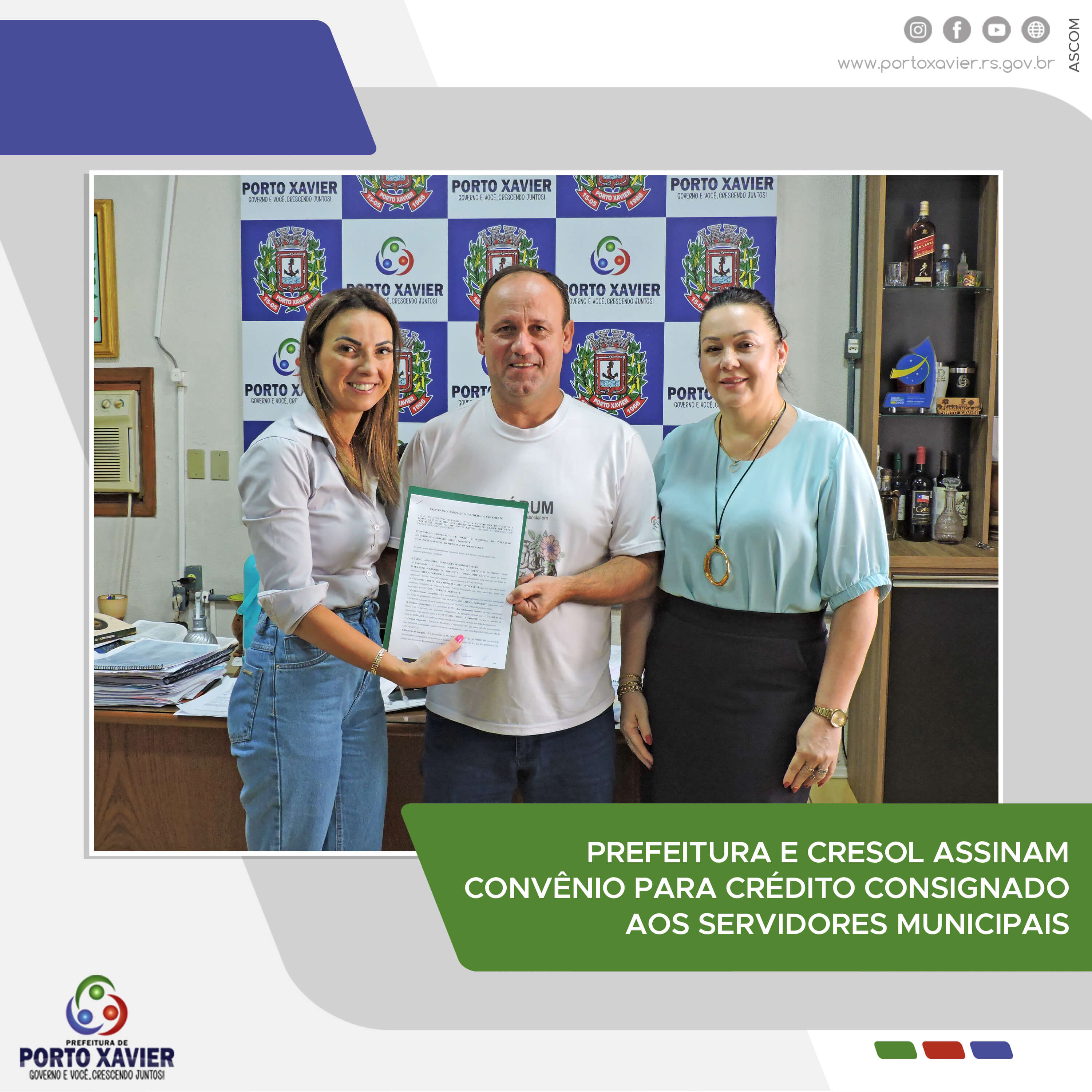 PREFEITURA E CRESOL ASSINAM CONVÊNIO PARA CRÉDITO CONSIGNADO AOS SERVIDORES MUNICIPAIS