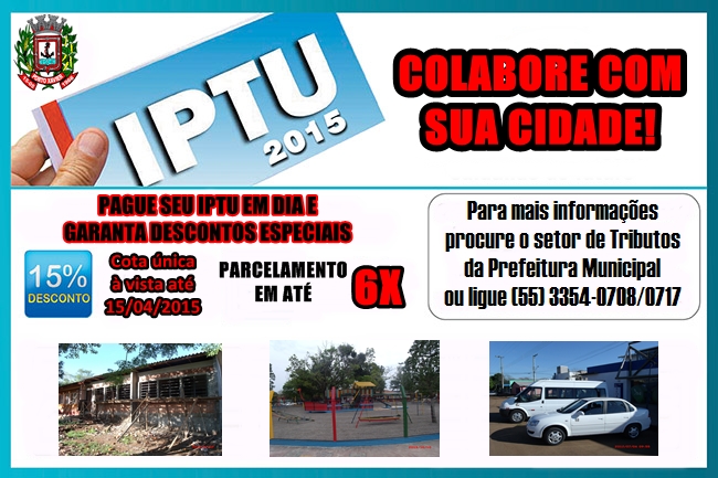 Pagamento do IPTU com 15% de desconto termina quarta-feira (15/04)