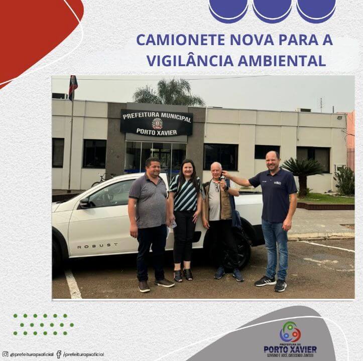<p>CAMIONETE NOVA PARA A VIGIL&Acirc;NCIA AMBIENTAL</p>