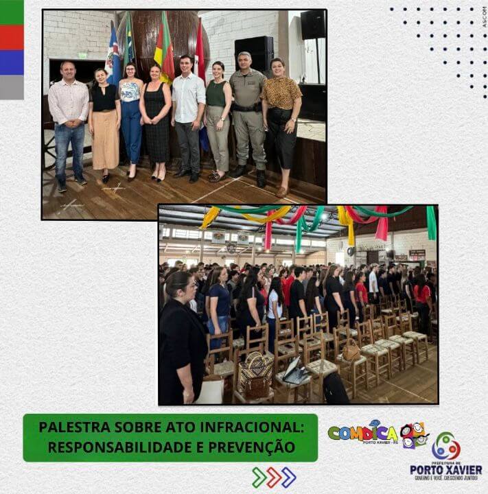 <p>Palestra em Porto Xavier discute Ato Infracional na Adolesc&ecirc;ncia e refor&ccedil;a import&acirc;ncia da preven&ccedil;&atilde;o.</p>