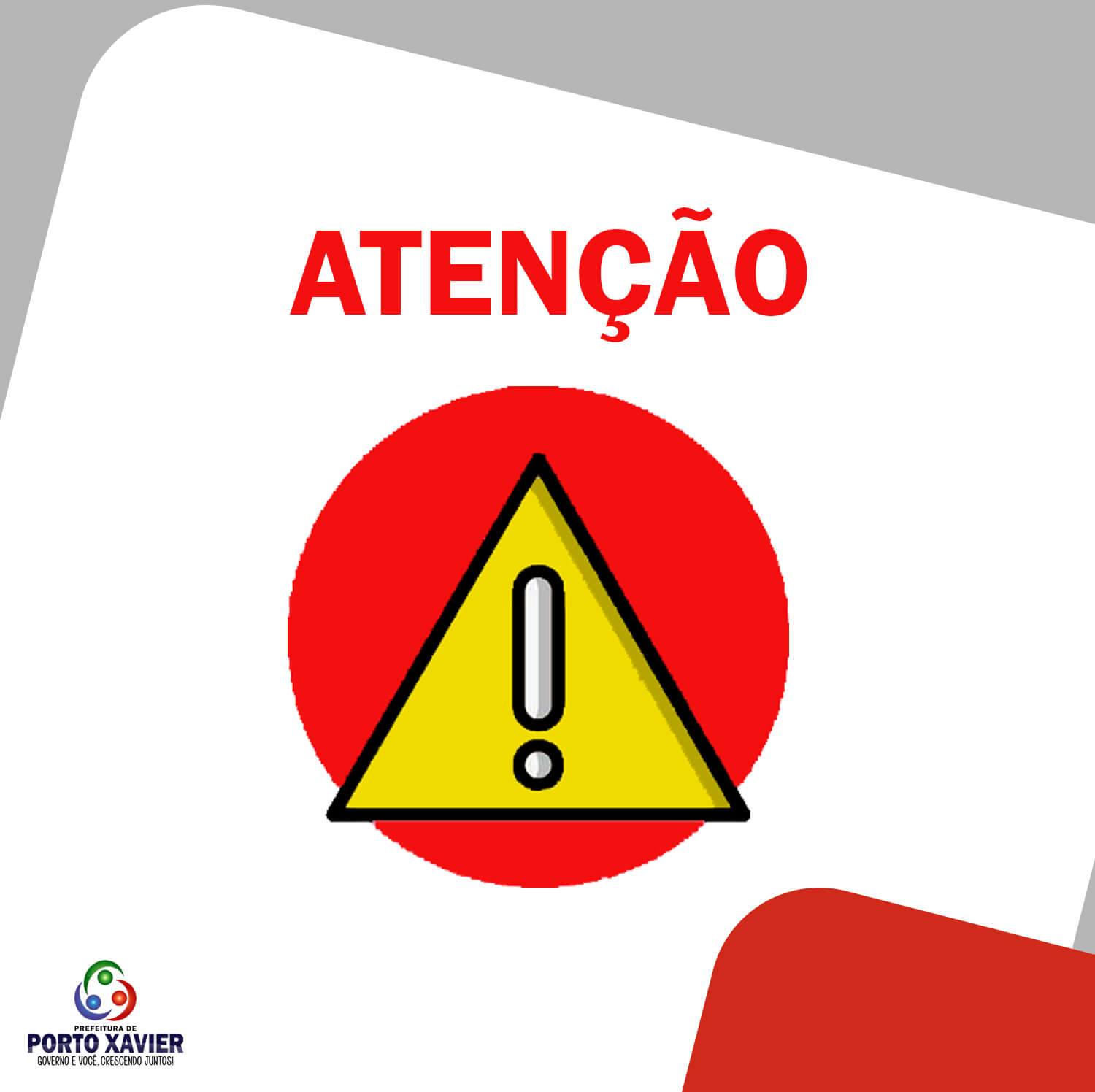 <p>COMUNICADO OFICIAL DA PREFEITURA MUNICIPAL DE PORTO XAVIER</p>
