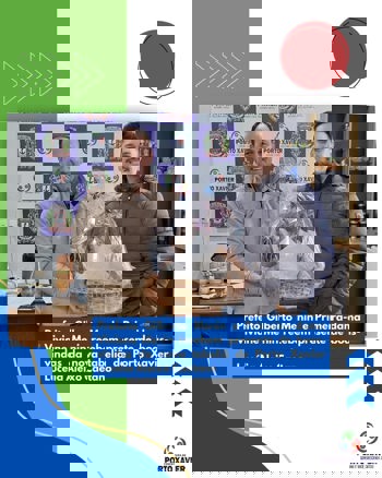 <p>Prefeito Gilberto Menin e primeira-dama Viviane Menin recebem presente de boas-vindas da nova tabeli&atilde; de Porto Xavier</p>