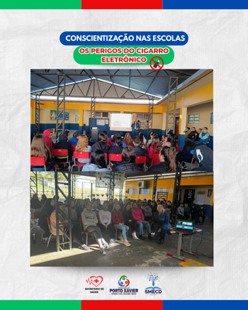 <p>CONSCIENTIZA&Ccedil;&Atilde;O NAS ESCOLAS: PERIGOS DO CIGARRO ELETR&Ocirc;NICO</p>
