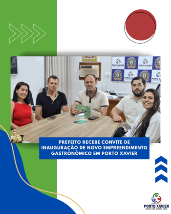 <div class="xdj266r x14z9mp xat24cr x1lziwak x1vvkbs x126k92a">
<div dir="auto">PREFEITO RECEBE CONVITE DE INAUGURA&Ccedil;&Atilde;O DE NOVO EMPREENDIMENTO GASTRON&Ocirc;MICO EM PORTO XAVIER</div>
</div>
<div class="x14z9mp xat24cr x1lziwak x1vvkbs xtlvy1s x126k92a">&nbsp;</div>