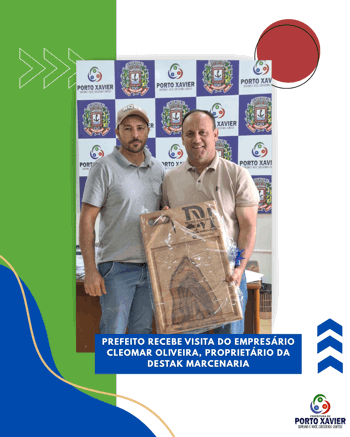 <p>PREFEITO RECEBE VISITA DO EMPRES&Aacute;RIO CLEOMAR OLIVEIRA</p>