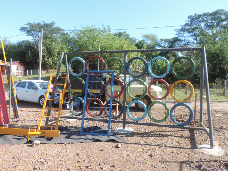 Obras em andamento no Espaço de Convivência e Fortalecimento de Vínculos