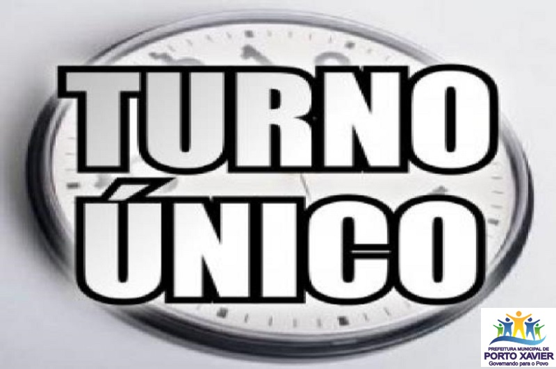 PREFEITURA ATENDERÁ EM TURNO ÚNICO