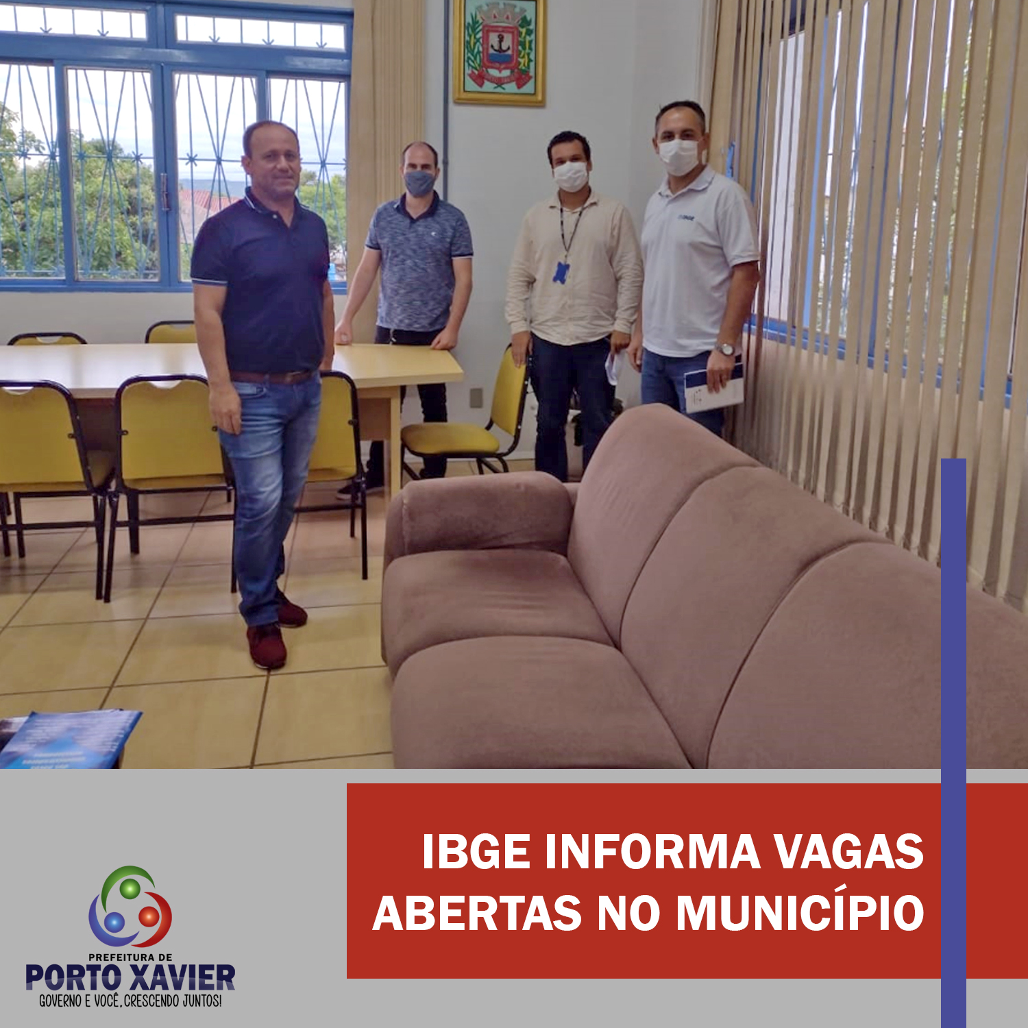 COORDENADOR REGIONAL DO IBGE, INFORMA AO PREFEITO VAGAS DE EMPREGO PARA O MUNICÍPIO