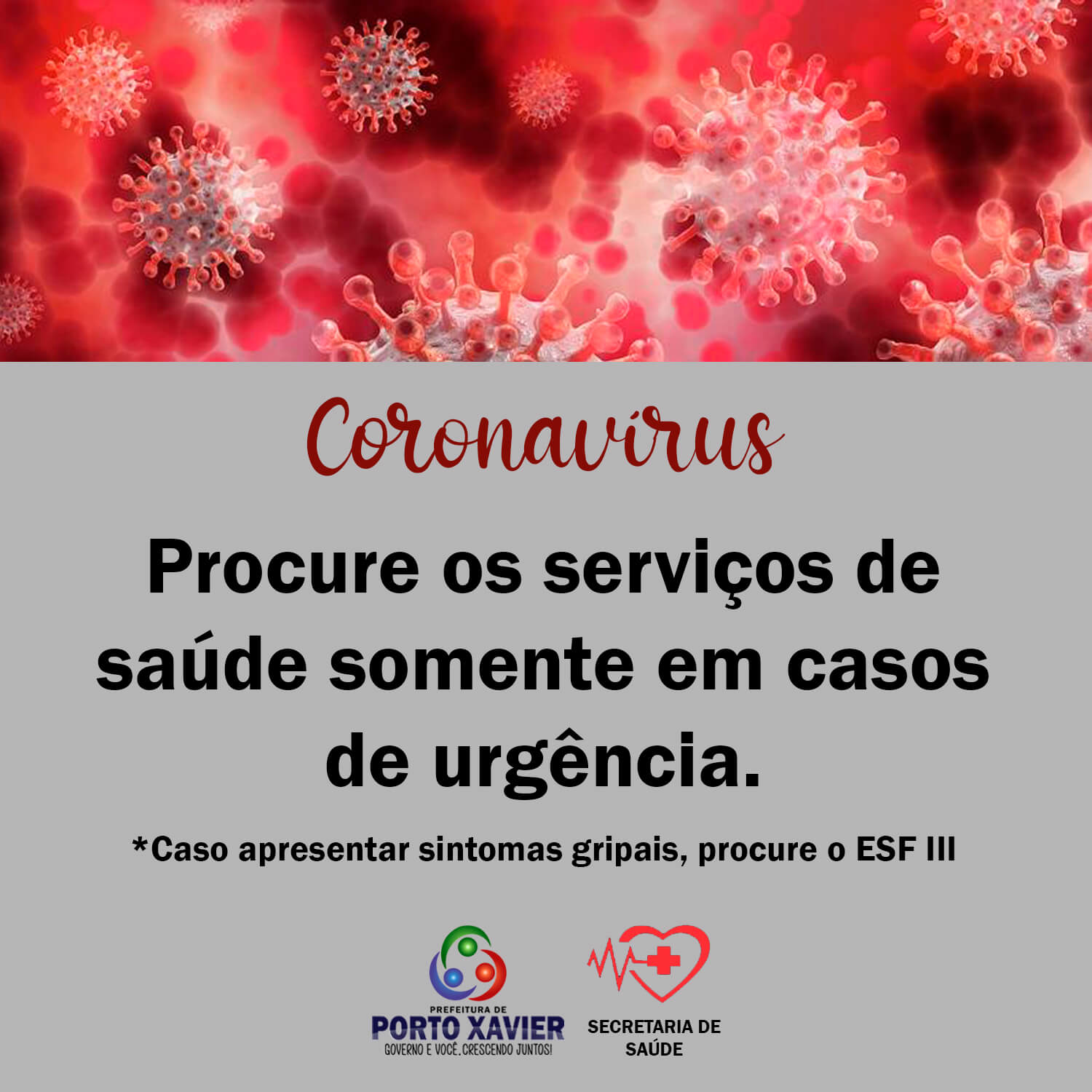 A SECRETARIA DE SAÚDE INFORMA: