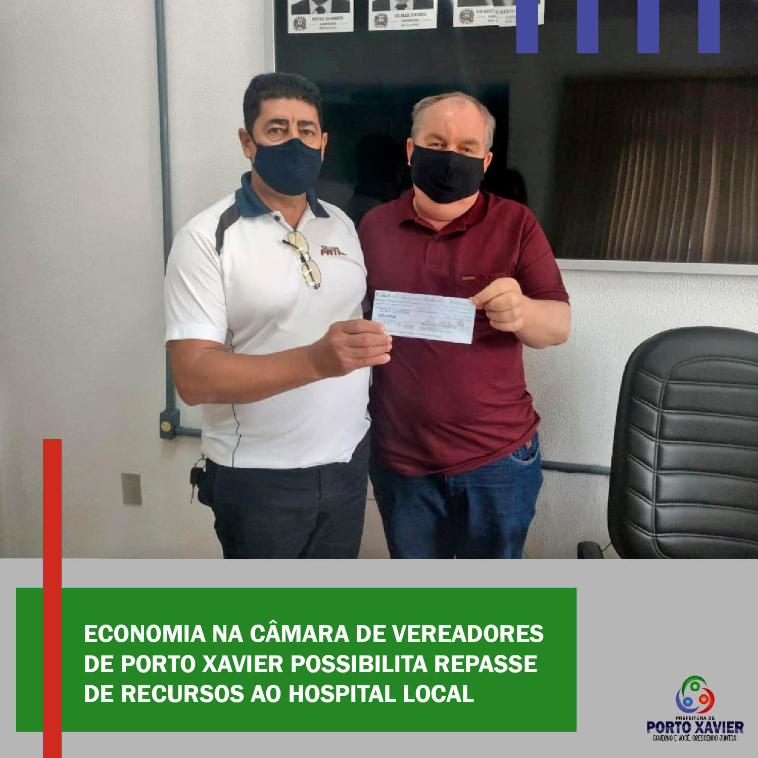 ECONOMIA NA CÂMARA DE VEREADORES DE PORTO XAVIER POSSIBILITA REPASSE DE RECURSOS AO HOSPITAL LOCAL