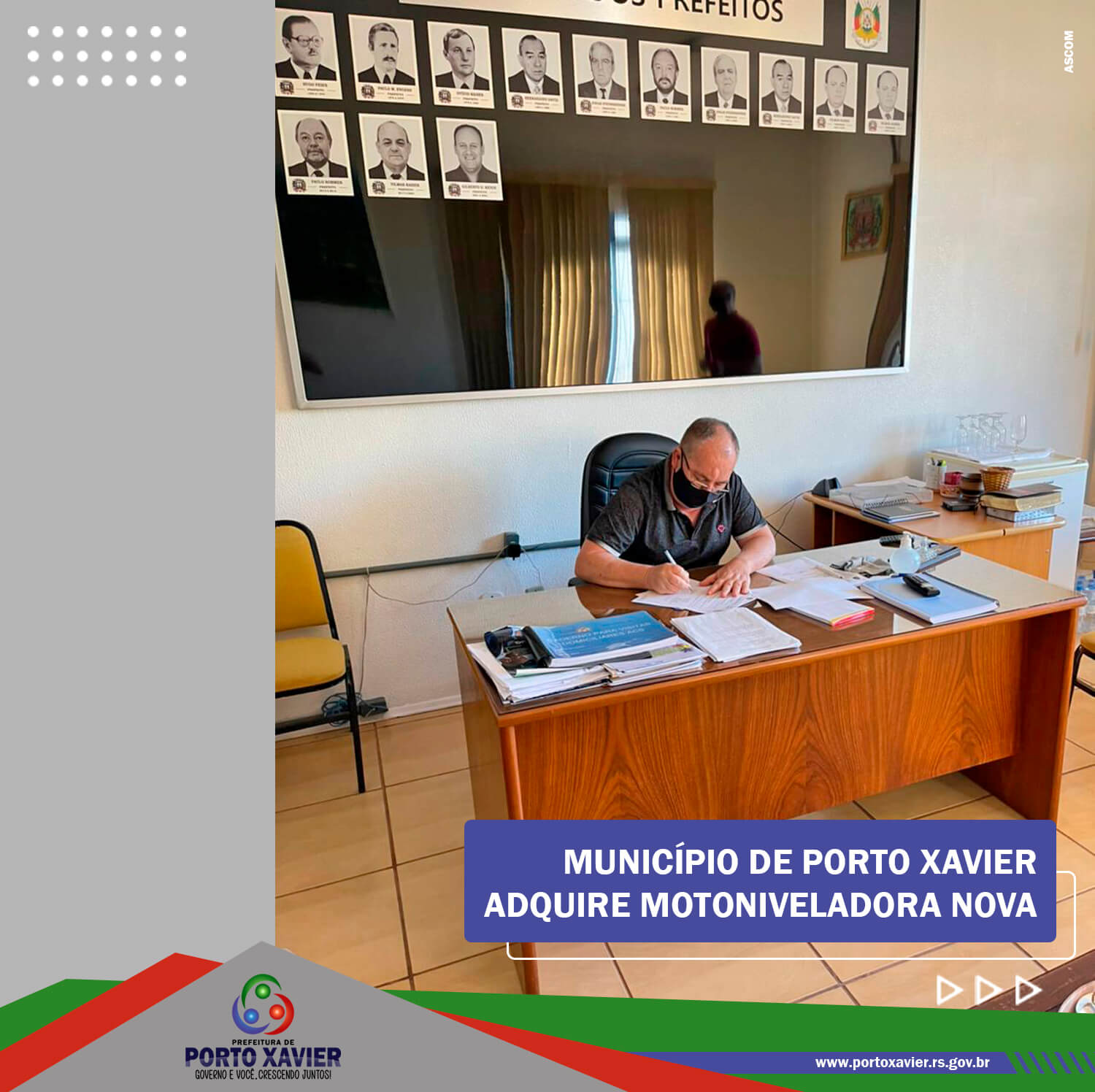 MUNICÍPIO DE PORTO XAVIER ADQUIRE MOTONIVELADORA NOVA