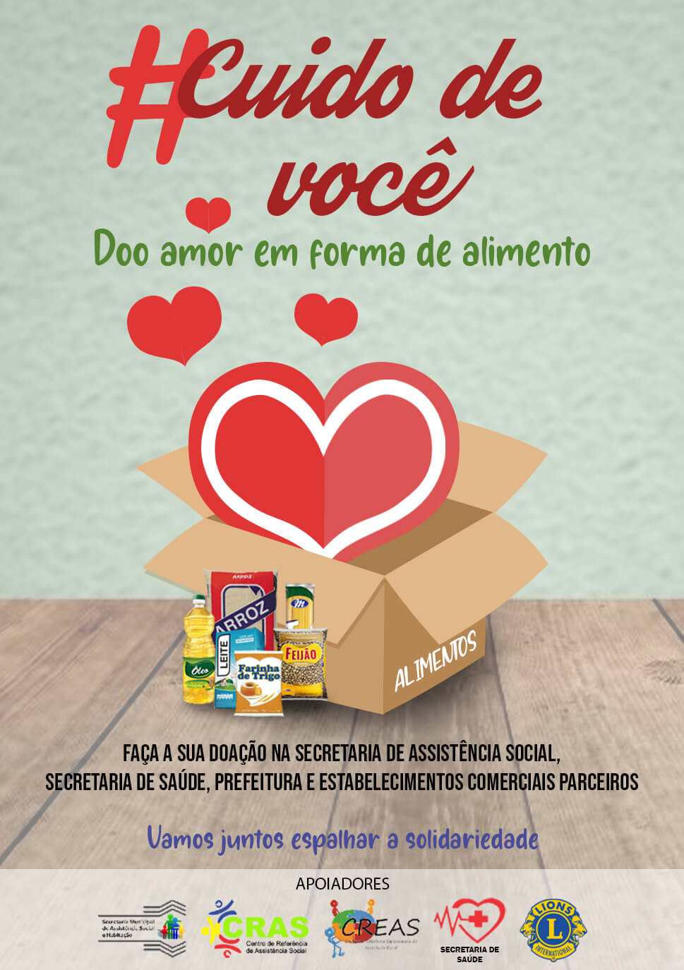 É HORA DE SER SOLIDÁRIO, POIS JUNTOS SOMOS MAIS FORTES!